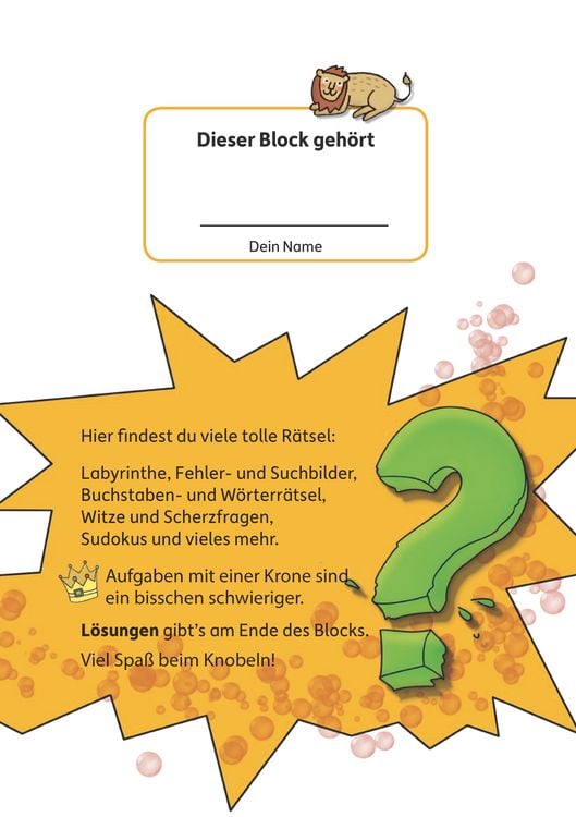 Rätselblock ab 7 Jahre - Band 1