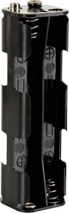 Produktbild: Velleman BH382B Batteriehalter 8x Mignon (AA) Druckknopfanschluss (L x B x H) 108.5 x 31.5 x 29.5 mm