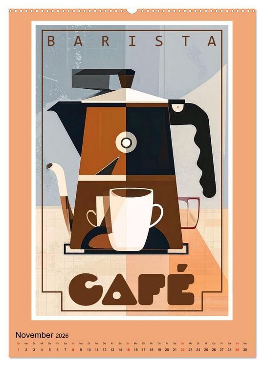 Produktbild: Art-D&eacute;co Vintage-Poster (hochwertiger Premium Wandkalender 2026 DIN A2 hoch), Kunstdruck in Hochglanz