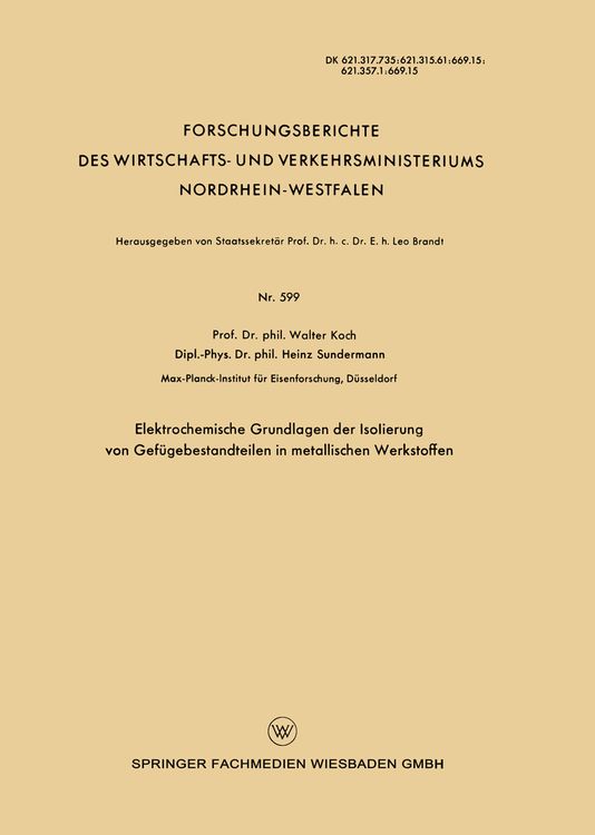 Produktbild: Elektrochemische Grundlagen der Isolierung von Gef&uuml;gebestandteilen in metallischen Werkstoffen
