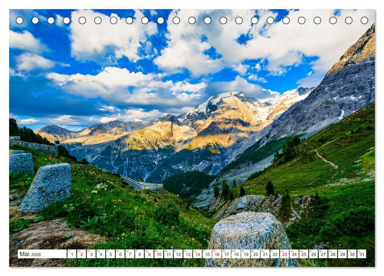 Produktbild: ALPENP&Auml;SSE &Ouml;sterreich - Schweiz - Italien (Tischkalender 2026 DIN A5 quer), CALVENDO Monatskalender