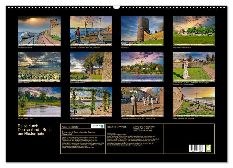 Produktbild: Reise durch Deutschland - Rees am Niederrhein (Wandkalender 2026 DIN A2 quer), CALVENDO Monatskalender