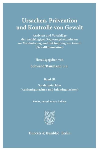 Produktbild: Ursachen, Pr&auml;vention und Kontrolle von Gewalt.