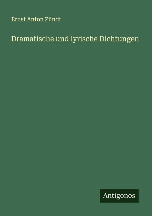 Produktbild: Dramatische und lyrische Dichtungen