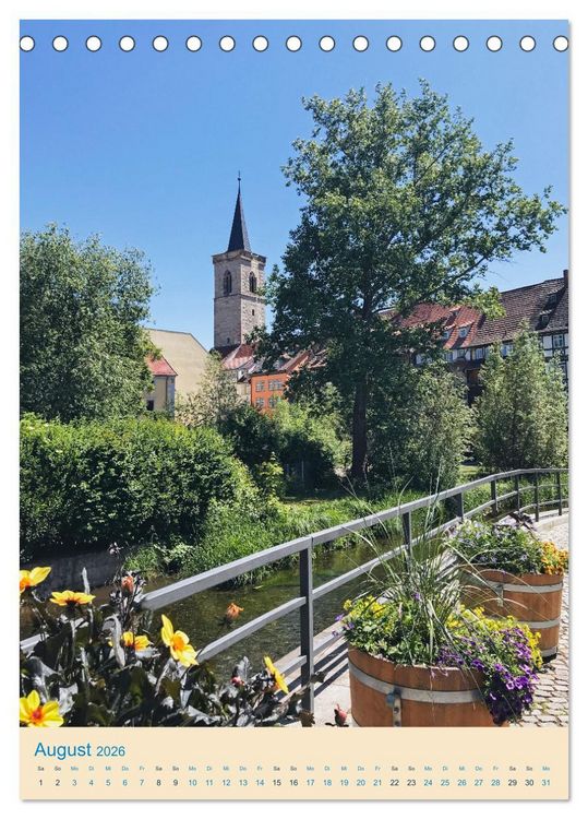 Produktbild: Erfurt und Eisenach - Traumhaft Sch&ouml;n (Tischkalender 2026 DIN A5 hoch), CALVENDO Monatskalender