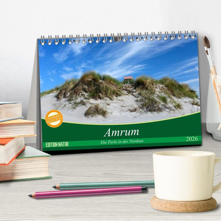 Produktbild: Amrum, die Perle in der Nordsee (Tischkalender 2026 DIN A5 quer), CALVENDO Monatskalender