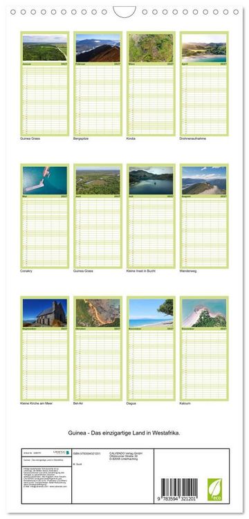 Produktbild: Familienplaner 2027 - Guinea - Das einzigartige Land in Westafrika. mit 5 Spalten (Wandkalender, 21 x 45 cm) CALVENDO