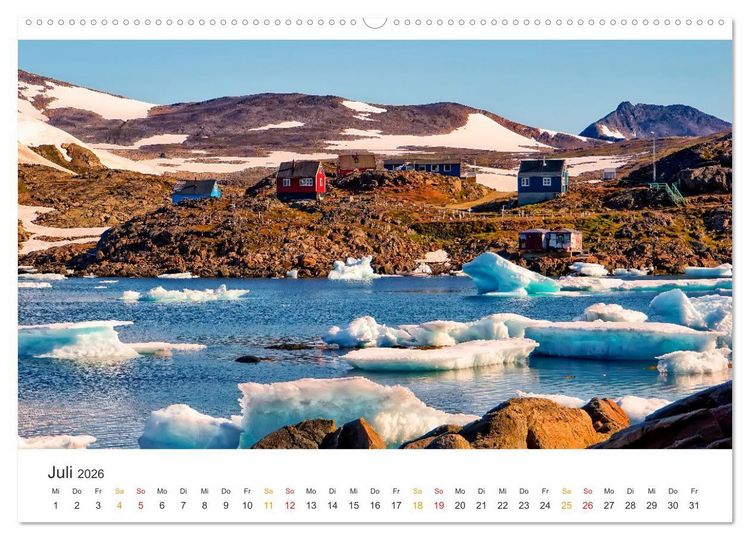 Produktbild: Gr&ouml;nland - Arktische Tr&auml;ume (Wandkalender 2026 DIN A2 quer), CALVENDO Monatskalender