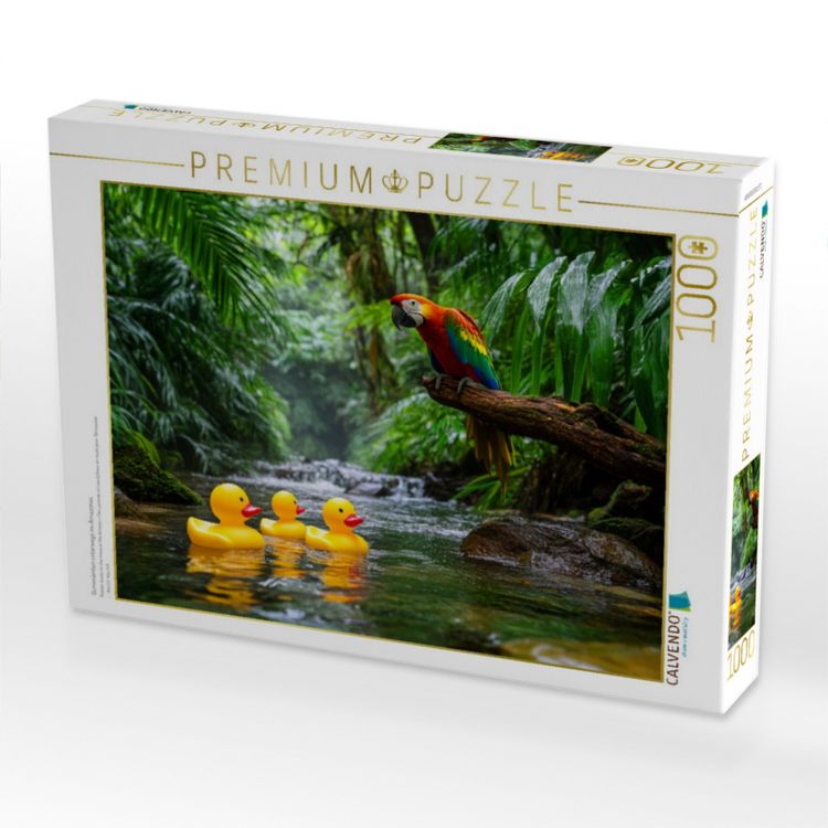 Produktbild: CALVENDO Puzzle Gummienten unterwegs im Amazonas | 1000 Teile Lege-Gr&ouml;&szlig;e 64x48cm Foto-Puzzle f&uuml;r gl&uuml;ckliche Stunden