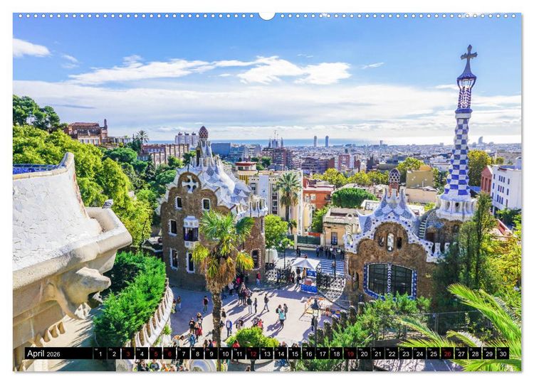 Produktbild: Barcelona - &Uuml;ber den D&auml;chern Kataloniens (Wandkalender 2026 DIN A2 quer), CALVENDO Monatskalender