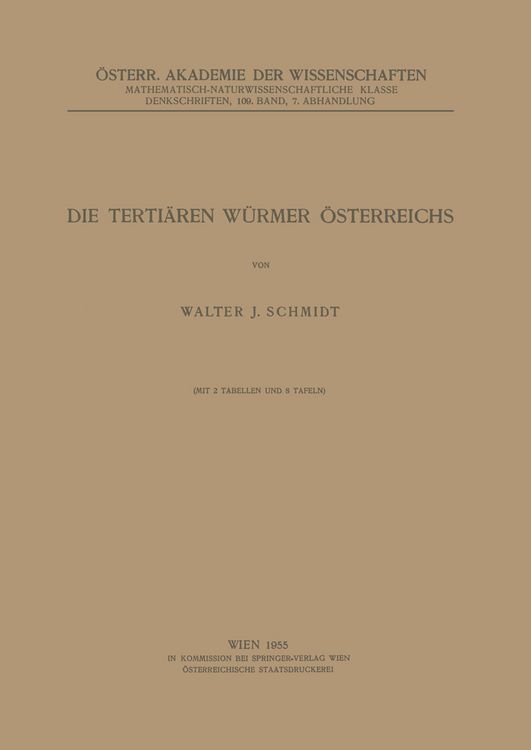 Produktbild: Die Terti&auml;ren W&uuml;rmer &Ouml;sterreichs