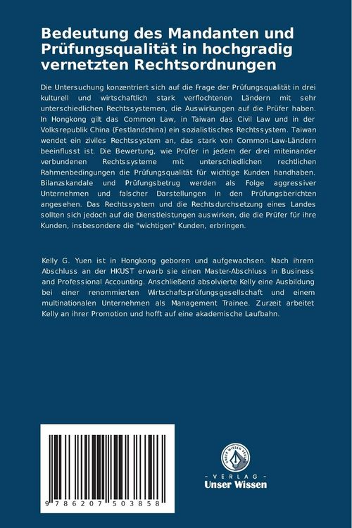 Produktbild: Bedeutung des Mandanten und Pr&uuml;fungsqualit&auml;t in hochgradig vernetzten Rechtsordnungen
