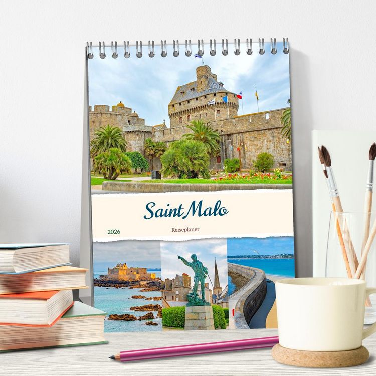 Produktbild: Saint Malo - Reiseplaner (Tischkalender 2026 DIN A5 hoch), CALVENDO Monatskalender