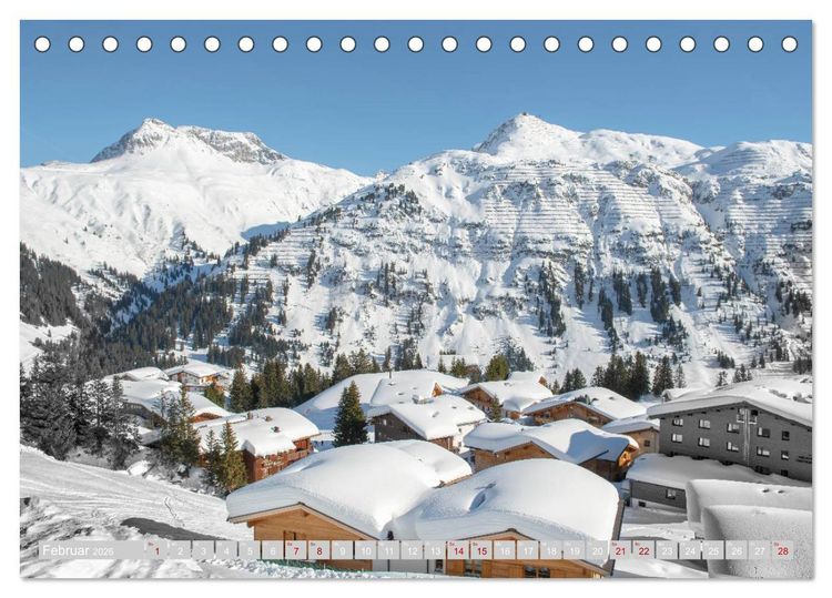 Produktbild: Arlberg - magic of winter (Tischkalender 2026 DIN A5 quer), CALVENDO Monatskalender