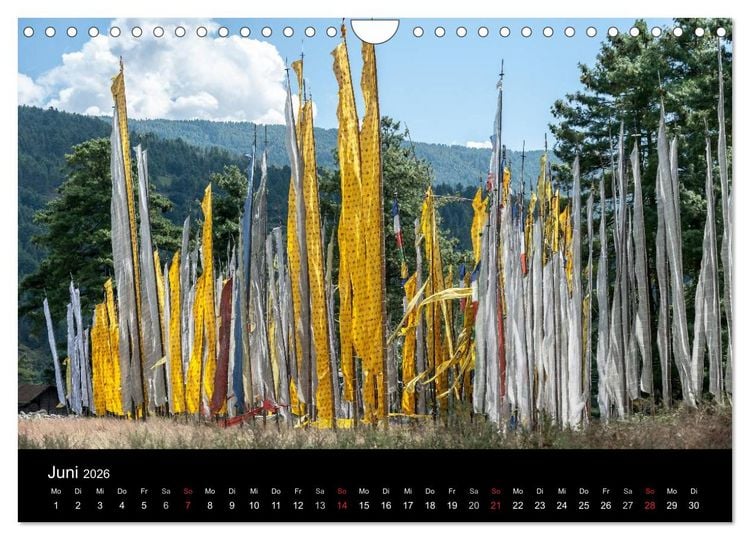 Produktbild: Bhutan - Reise durch das Land des Donnerdrachens (Wandkalender 2026 DIN A4 quer), CALVENDO Monatskalender