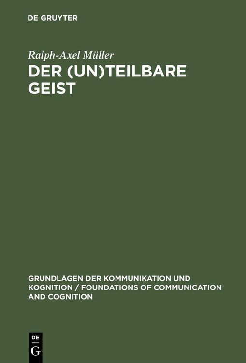 Produktbild: Der (un)teilbare Geist