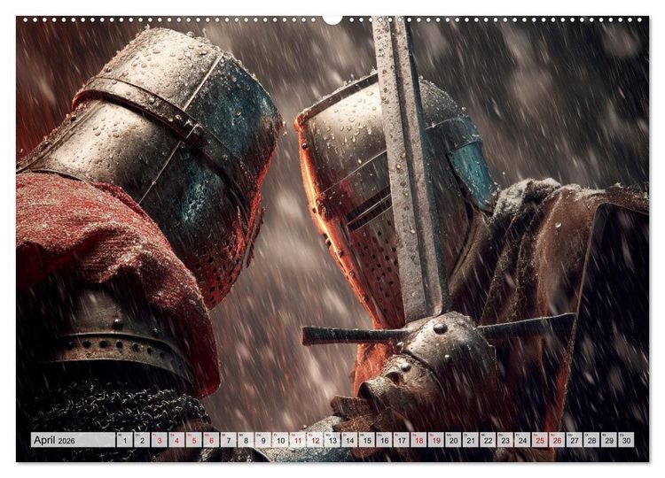 Produktbild: Ritter - Legenden aus Stahl und Ehre (Wandkalender 2026 DIN A2 quer), CALVENDO Monatskalender