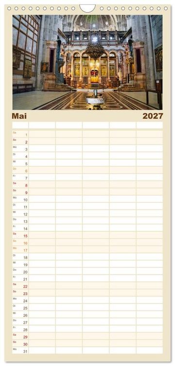 Produktbild: Familienplaner 2027 - Grabeskirche in Jerusalem mit 5 Spalten (Wandkalender, 21 x 45 cm) CALVENDO