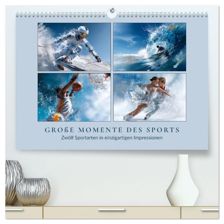 Produktbild: Gro&szlig;e Momente des Sports (hochwertiger Premium Wandkalender 2026 DIN A2 quer), Kunstdruck in Hochglanz