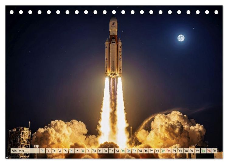 Produktbild: Mond Mission (Tischkalender 2027 DIN A5 quer), CALVENDO Monatskalender