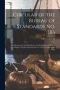 Produktbild: Circular of the Bureau of Standards No. 386