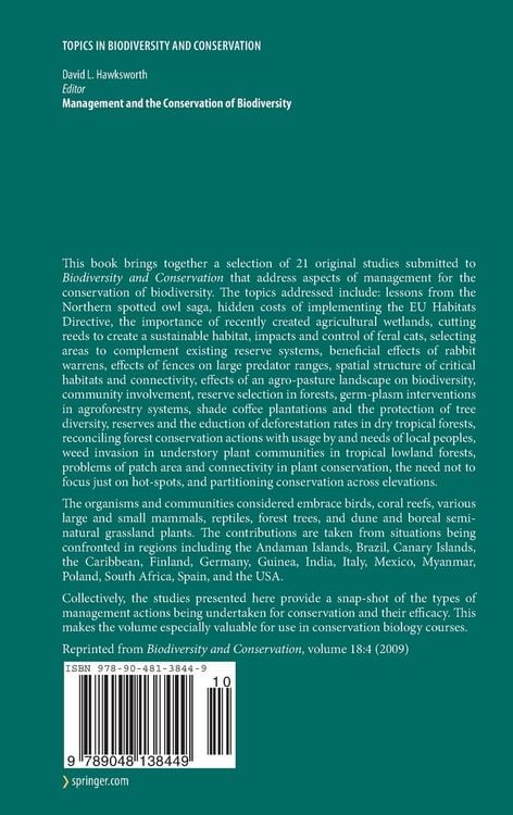 Produktbild: Management and the Conservation of Biodiversity