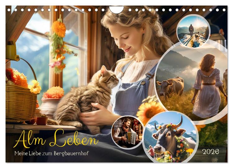 Produktbild: Alm Leben - Meine Liebe zum Bergbauernhof (Wandkalender 2026 DIN A4 quer), CALVENDO Monatskalender