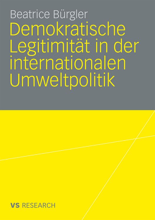 Produktbild: Demokratische Legitimit&auml;t in der internationalen Umweltpolitik
