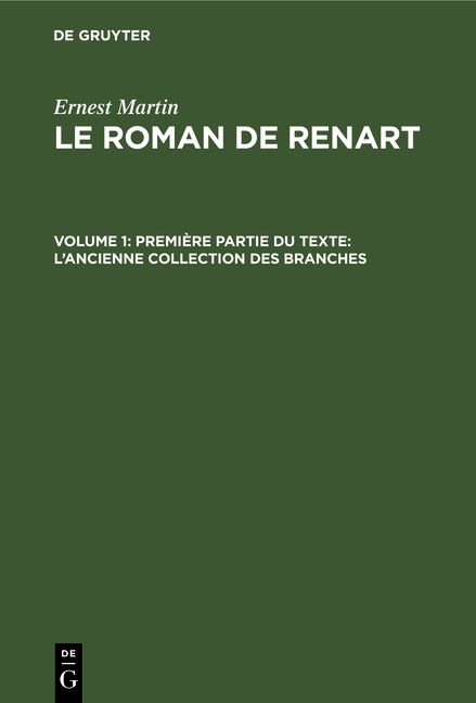 Produktbild: Premi&egrave;re partie du texte: L&rsquo;ancienne collection des branches