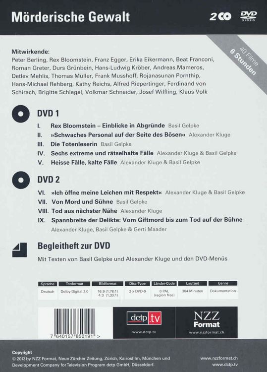 Produktbild: M&ouml;rderische Gewalt - T&ouml;tung von Menschenhand [2 DVDs]