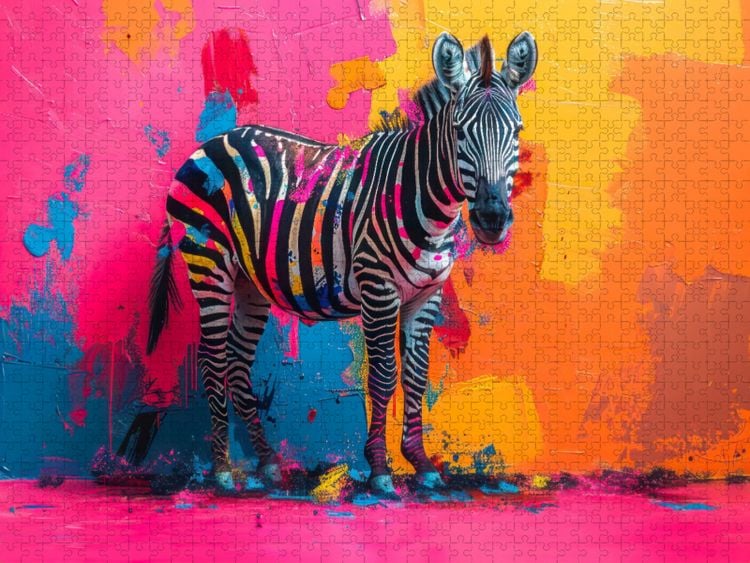 Produktbild: CALVENDO Puzzle Tiere in der Pop-Art dre | 2000 Teile Lege-Gr&ouml;&szlig;e 90x67cm Foto-Puzzle f&uuml;r gl&uuml;ckliche Stunden