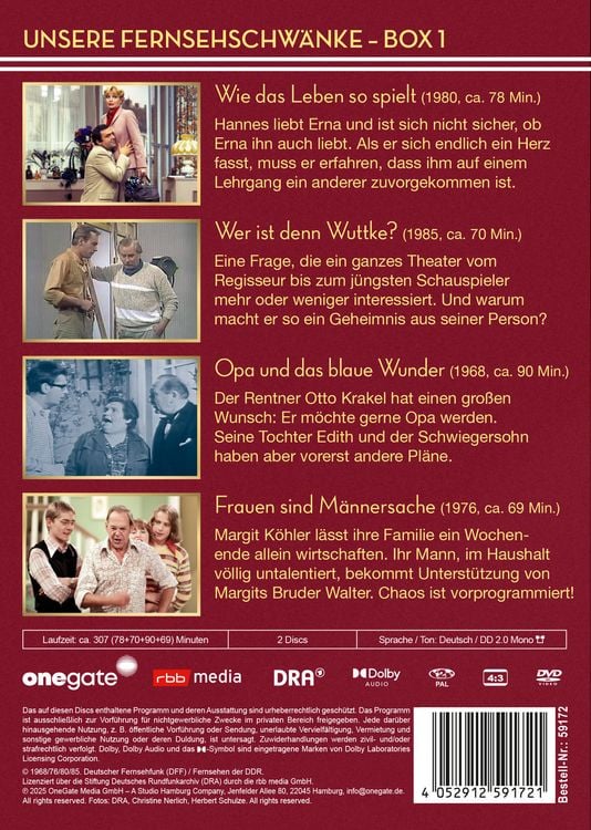 Produktbild: Unsere Fernsehschw&auml;nke - Box 1 (DDR TV-Archiv) [2 DVDs]