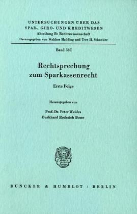 Produktbild: Rechtsprechung zum Sparkassenrecht.