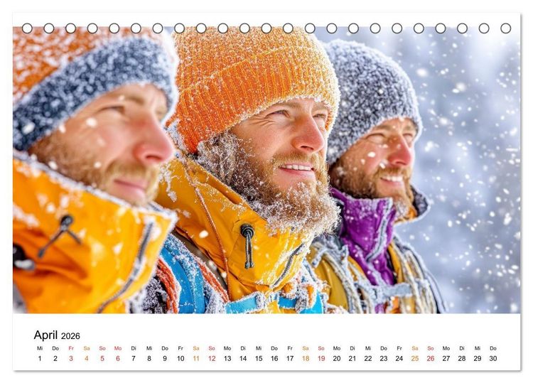 Produktbild: Unser Winter - Flocken, Fun und Freunde (Tischkalender 2026 DIN A5 quer), CALVENDO Monatskalender