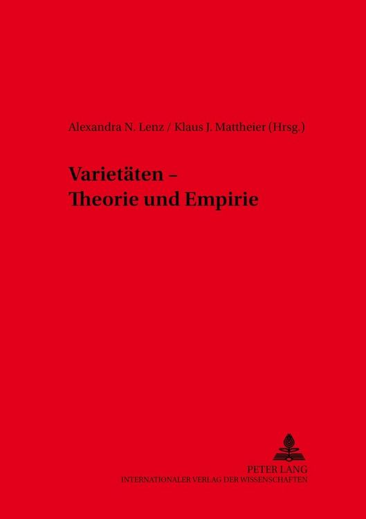 Produktbild: Variet&auml;ten &ndash; Theorie und Empirie