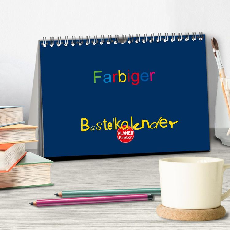 Produktbild: Farbiger Bastelkalender (Tischkalender 2026 DIN A5 quer), CALVENDO Monatskalender
