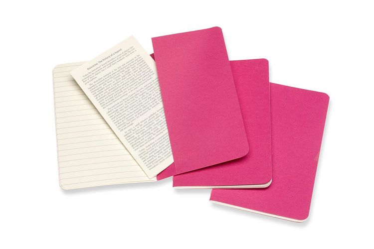 Produktbild: Moleskine Cahier Pocket/A6, 3er Set, Liniert, Kinetisches Pink