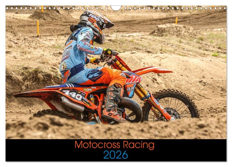 Produktbild: Motocross Racing 2026 (Wandkalender 2026 DIN A3 quer), CALVENDO Monatskalender