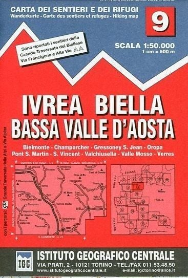 Produktbild: IGC Italien 1 : 50 000 Wanderkarte 9 Val d'Aosta