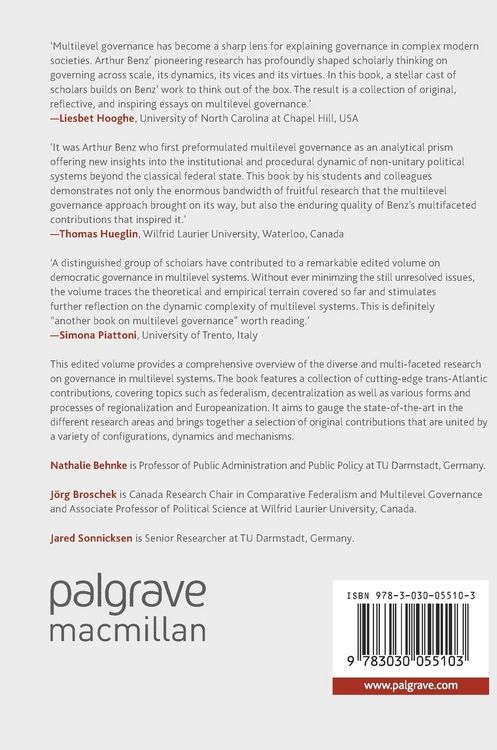 Produktbild: Configurations, Dynamics and Mechanisms of Multilevel Governance
