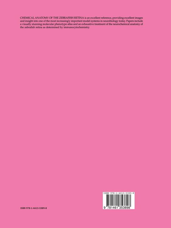 Produktbild: Chemical Anatomy of the Zebrafish Retina