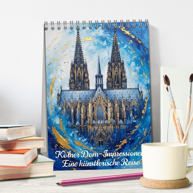 Produktbild: K&ouml;lner Dom-Impressionen: Eine k&uuml;nstlerische Reise (Tischkalender 2027 DIN A5 hoch), CALVENDO Monatskalender