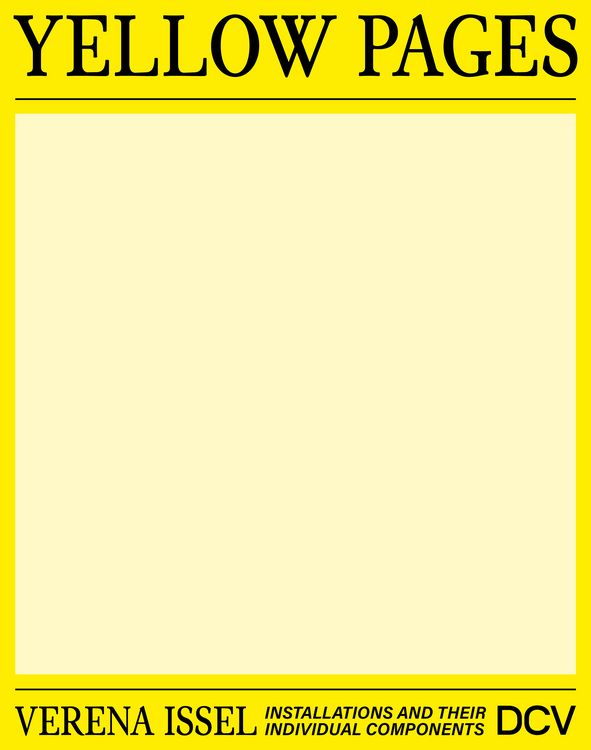 Produktbild: Verena Issel &ndash; Yellow Pages. Installations and their individual components