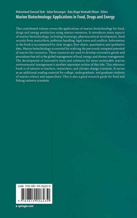 Produktbild: Marine Biotechnology: Applications in Food, Drugs and Energy