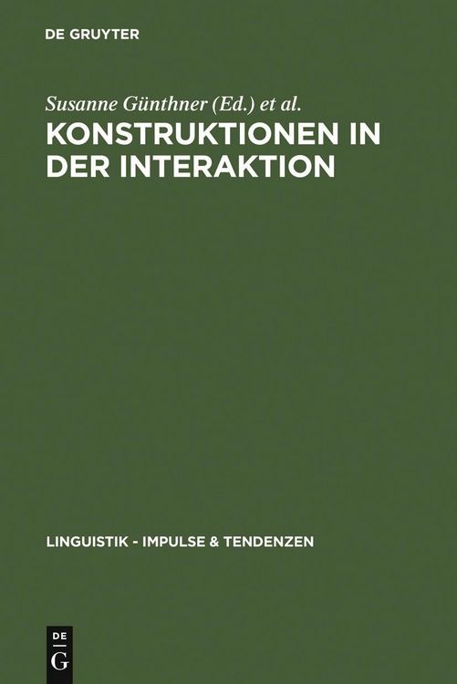 Produktbild: Konstruktionen in der Interaktion