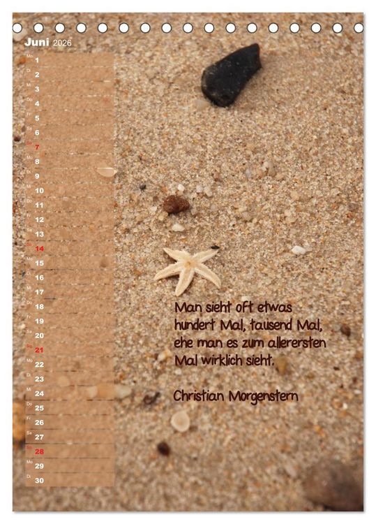 Produktbild: maritim inspiriert / Geburtstagskalender (Tischkalender 2026 DIN A5 hoch), CALVENDO Monatskalender