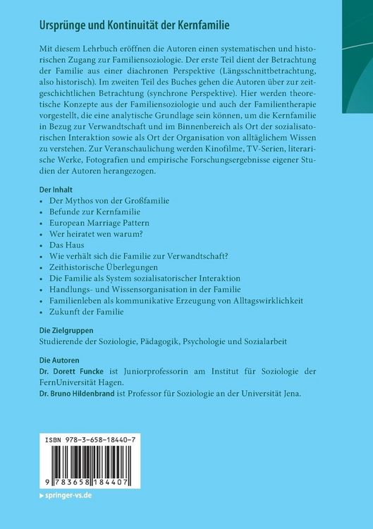 Produktbild: Ursprünge und Kontinuität der Kernfamilie