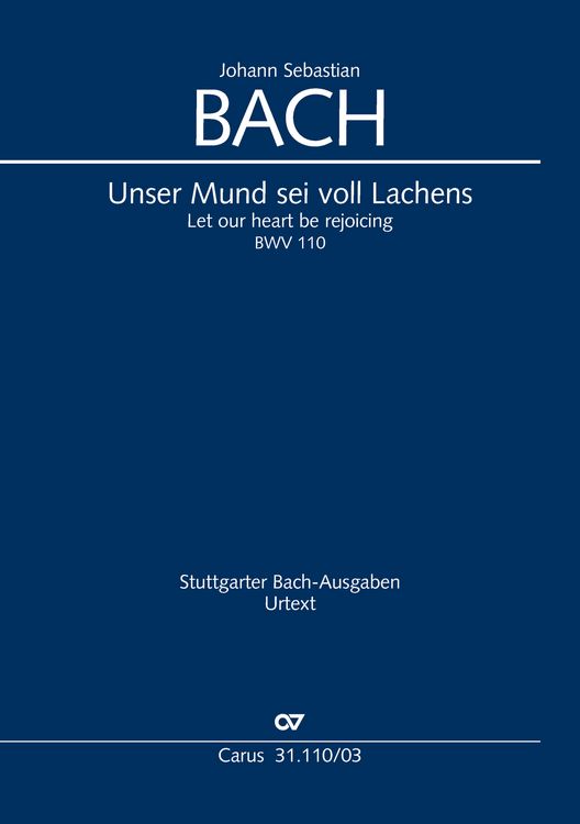 Produktbild: Unser Mund sei voll Lachens (Klavierauszug)