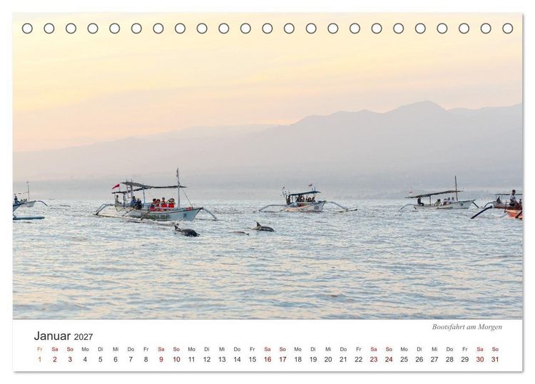 Produktbild: Impressionen einer Reise durch Bali (Tischkalender 2027 DIN A5 quer), CALVENDO Monatskalender