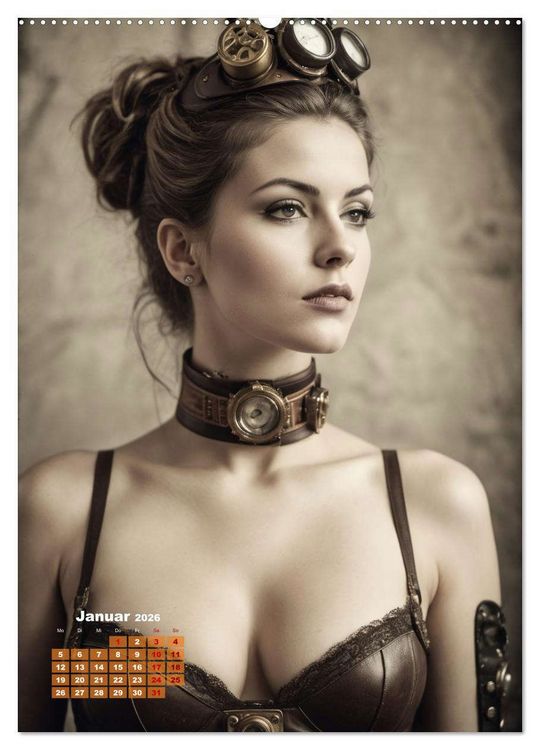 Produktbild: Steampunk erotisch (hochwertiger Premium Wandkalender 2026 DIN A2 hoch), Kunstdruck in Hochglanz